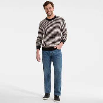 Men's Cotton Blend Crew Neck Knit